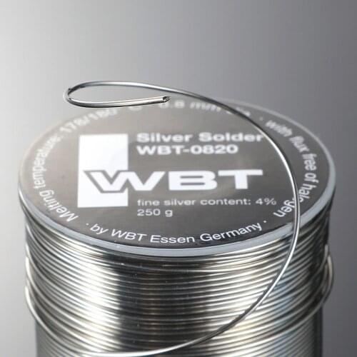 5 Feet (1.5meter) OF WBT 4% Silver Solder Wire WBT-0820 0.8mm Diameter Made in Germany hifi