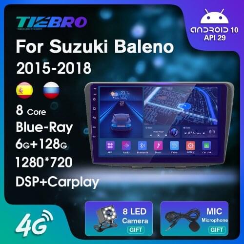 Blu-ray IPS Screen Car Radio For Suzuki Baleno 2015-2018 2DIN Android10 GPS Navigation Auto Radio DSP Car Multimedia Player IGO