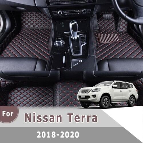 RHD Carpets Car Floor Mats For Nissan Terra 2020 2019 2018 Dash Foot Pads Rugs Interior Decoration Waterproof Auto Protect