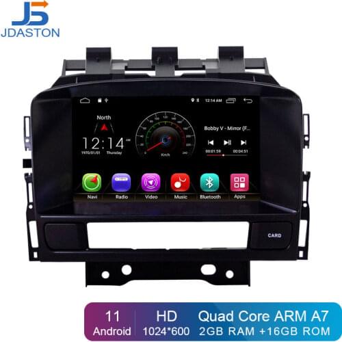 JDASTON Android 10.0 Car DVD Player For Buick Verano Vauxhall Opel Astra J 2 Din Car Radio GPS Navigation Multimedia Stereo WIFI