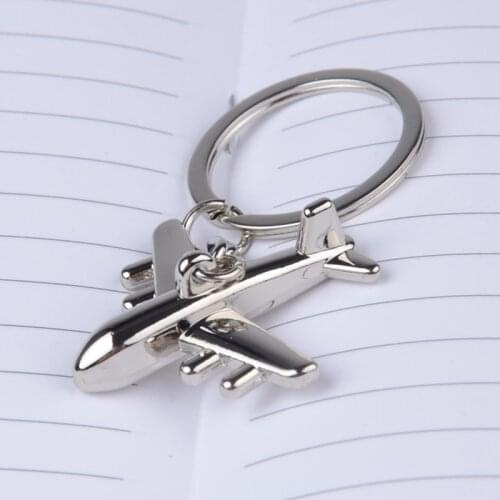 Fashion Metal alloy aircraft key chain women men Keychain Jewelry for men Birthday Christmas key ring Gift