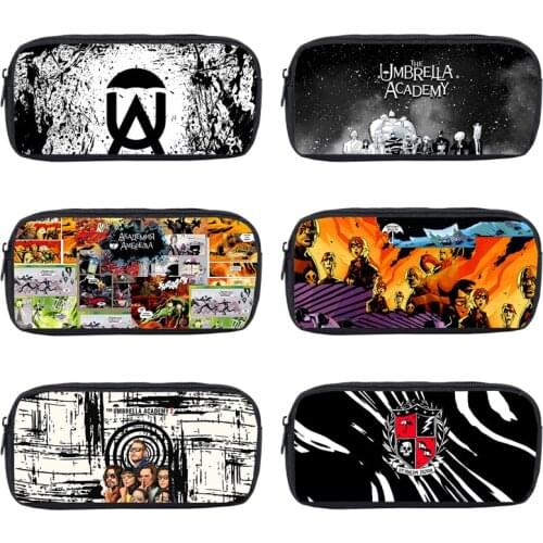 3D Print The Umbrella Academy Pencil Case Boys School Supplies Women Cosmetic Bags Cases Makeup Box Stationery Pouch kids PenBag