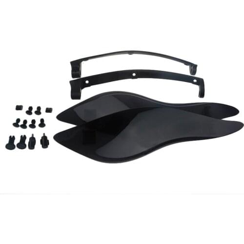Black Upper Outer Fairing Side Wings Air Deflectors For Harley Touring 2014-2016 15