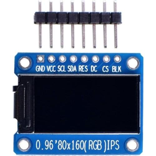 HD 65K 0.96 inch TFT Display Ips LCD Screen Drive IC ST7735S 3.3V 160x80 SPI Interface for Arduio Full Color LCD Display Module