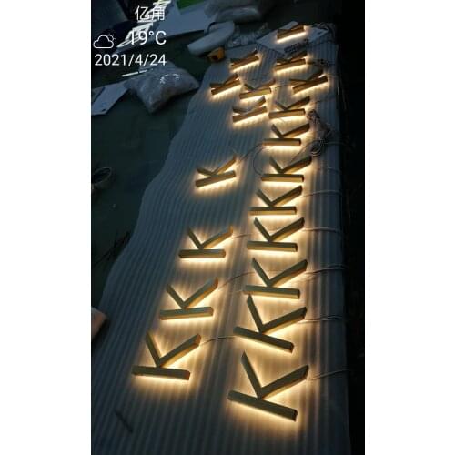 Customized Metal Channel Letter Stainless Steel Acrylic LED 3D Signage Back Lit Sign for Party
