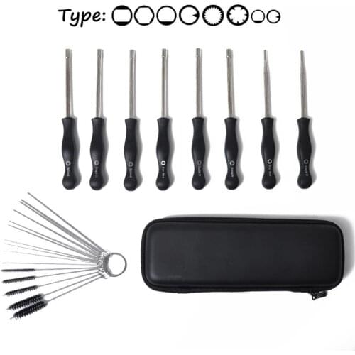 Carburetor Adjustment Tool Screwdriver Carburetor Cleaning Kit + Carrying Case for Common 2 Cycle Small Engine S