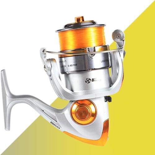 5.2:1 10BB Fishing Spinning Reels 1000-7000 Series Metal Coil Spinning Reel Boat Rock Fishing Wheel Galvanized Spool Fish Lines