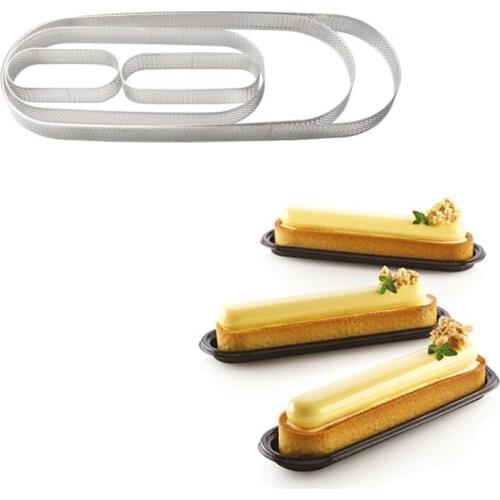 Stainless Steel Cookies Pastry Circle Cutter DIY Decor Mould Circle Mousse Ring Oval Mousse Molds Ring Kitchen Baking Tool