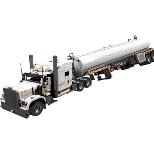 NEW High-Tech Tank Trailer Trailer Dump Truck Remote Control MOC Building Block Bricks Assembly Small Granule Cars Toy boy