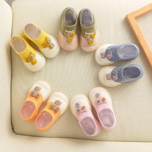Baby Toddler Shoes Non-Slip Anti-Off Foot Floor Knitted Cartoon Socks First Walker 5Size T31 KeDing