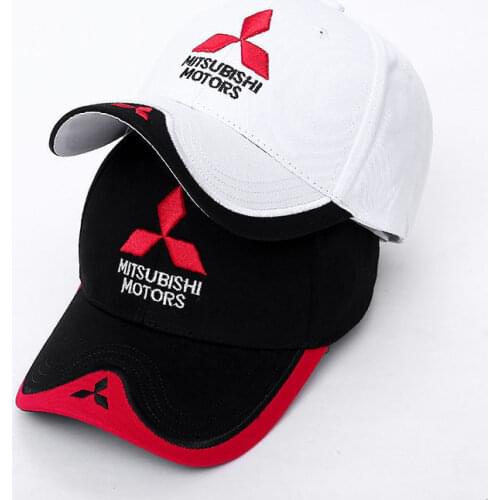 Wholesale 2019 New Fashion 3D Mitsubishi Hat Cap Car logo MOTO GP Racing F1 Baseball Cap Hat Adjustable Casual Trucket Hat