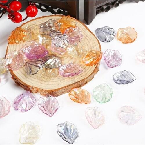 20pcs 15x17mm 18x20mm ABS Flower Charms For DIY Earring Keychain Bracelet Necklace Jewelry Making Supplies