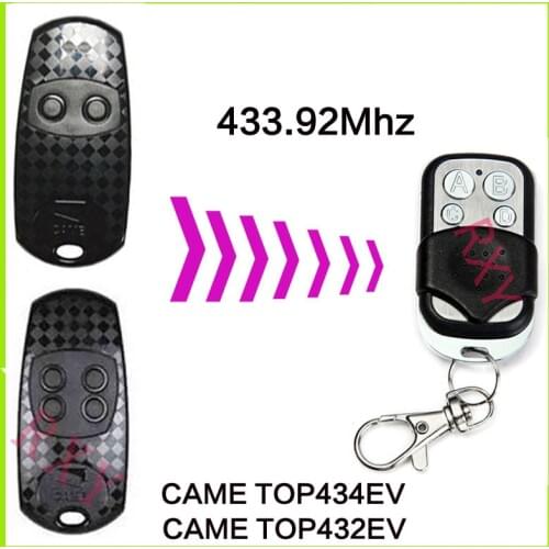 Copy CAME TOP434EV TOP432EV remote control 433.92mhz gate garage door came top432ev top434ev 433.92mhz remote control