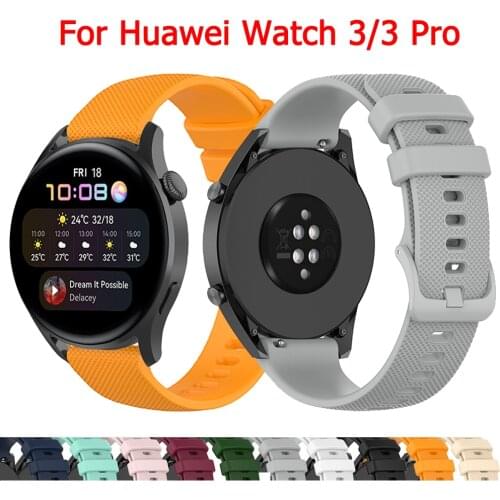 Silicone Band For Huawei Watch 3 Pro Wrist Strap For Huawei Watch 3 Bracelet Watchband Replacement Accessories Belt 20/22mm Loop
