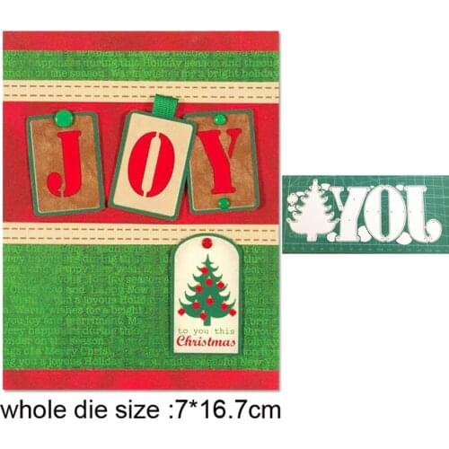 Craft dies metal cutting dies cut die mold Christmas Tree Joy Scrapbooking die craft paper knife mould blade punch stencils dies