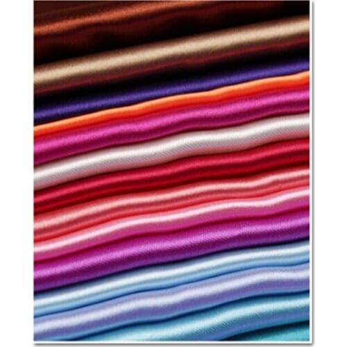 50x145cm Stain Silk Fabric Plain Silk Super Smooth For Wedding DIY Dress Clothing Party Decoration Box Lining,c19058