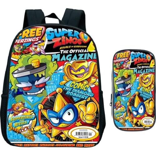 Game Super-zings School Bags 2Pcs/set Kids Toddler Super Zings Backpacks Boys Girls Primary Kindergarten Bagpacks Travel Mochila