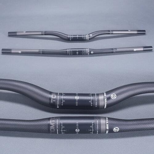 TOMTOU T800 Full 3k Carbon Mountain Bike Flat/Rise Handlebar 31.8mm Cycling MTB Handlebars Matte Bicycle Parts 135g - TA6T45