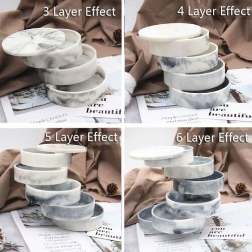 Handmade Rotating 3-Tiered Tray Jewelry Storage Organizer Mold DIY Box Epoxy Resin Casting Silicone Mold Art Craft Tools Crystal