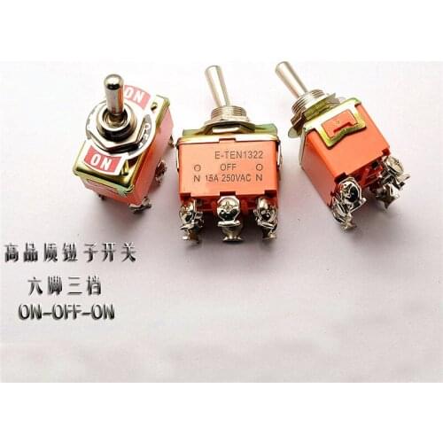 Shaking his head toggle switch rocker switch E-TEN1322 6 feet 3 files 15A / 250V (10 rats)