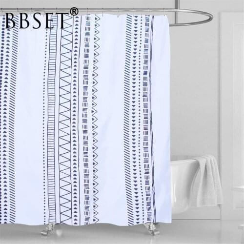 High Quality Shower Curtain Bohemian Arrow Striped Geometric Print Pattern Waterproof Multi-size Douchegordijn Bathroom Decor