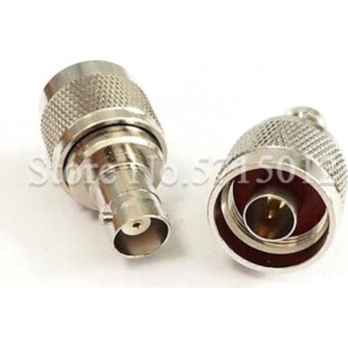 2pcs RF Coaxial Cable Connector N/BNC-JK N Male Head Turn to BNC Famale Head Socket Adaptor Converter Pure Copper