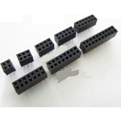 2Pins Double row line socket outlet Female 2.0mm spacing ribbon cable socket 20pcs/lot