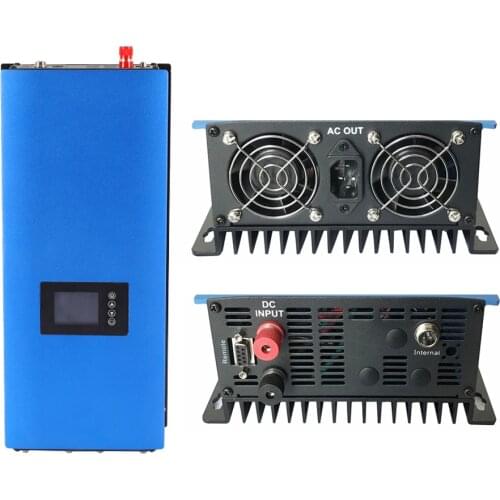 2000W Solar Grid Tie inverter MPPT pure sine wave with internal limiter,battery discharge mode DC45-90V to AC230V