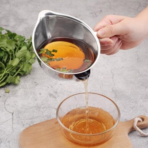 304 Stainless Steel Oil Separator Bowl Grease Trap Soup Pot Oil Filter Grease Oil Soup Water Separator Kitchen Colander