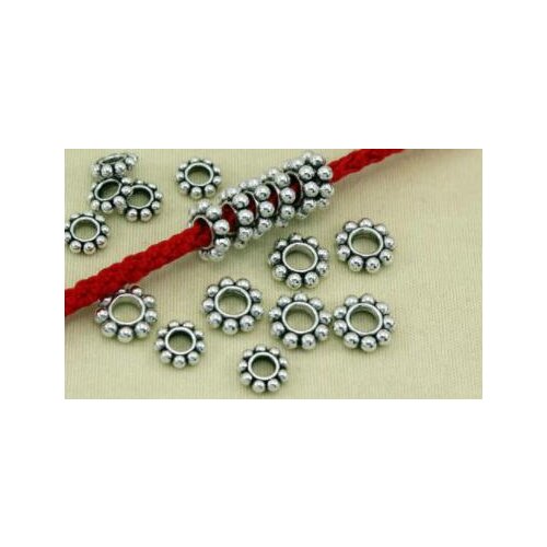 50pcs/lot Tibetan Silver snowflake Antique Loose Bead Spacer Beads for DIY Jewelry Making bracelet Alloy accessories