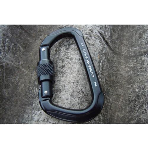 A278N thread lock main lock big D pure mountaineering buckle eu CE certified bearing capacity of 2.6 tons