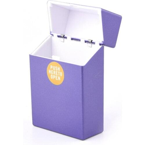 Portable 20 Cigarette Tobacco Holder Automatic flip Cover Plastic Tobacco Case Pocket Size Cigarette Box Cover Smoking Holder