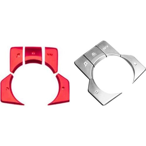 Car Aluminum Multimedia Button Cover Frame Trim Sticker for Mazda 3 Axela CX-4 CX-5 LHD Accessories