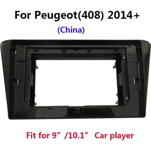 Car Multimedia Player Fascia For Peugeot 408 Auto Radio Stereo Dash Panel Trim Mount Frame Kit Bezel Faceplate
