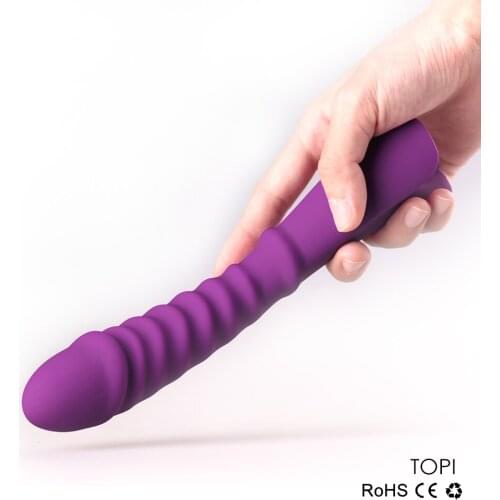 Safety Silicone Thrusting Dildos G-spot Vibrators 7 Frequency Sex toy For Woman Massage Vibrating Magic Wand Clitoris Stimulator