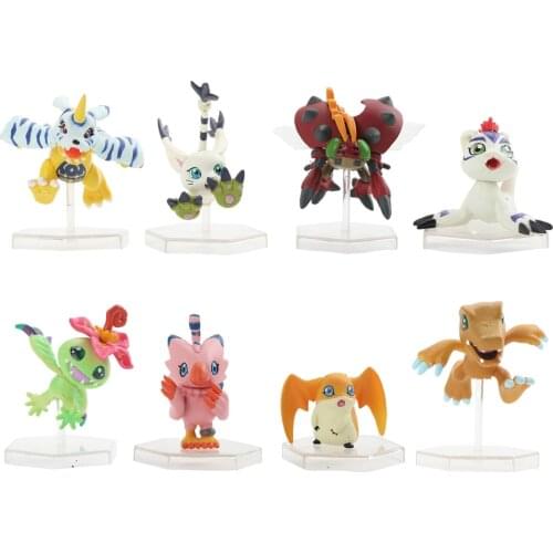8Pcs/Set 5-6cm New Style Digimon Adventure PVC Action Figures Agumon Gomamon Gabumon Tentomon Tailmon Model Toys Kids Gifts