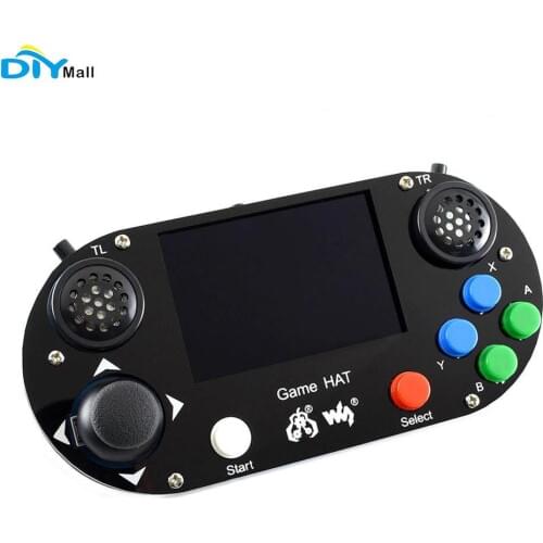 Waveshare Game Hat for Raspberry Pi A+/B+/2B/3B/3B+ 3.5inch IPS screen 480*320 pixel 60 frame Onboard speaker earphone jack