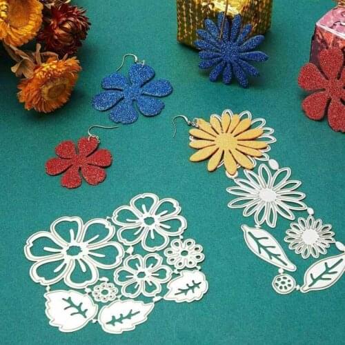 Card Craft Embossing Album Dies Stencils Scrapbooking Flower Metal Cutting 8pcs
