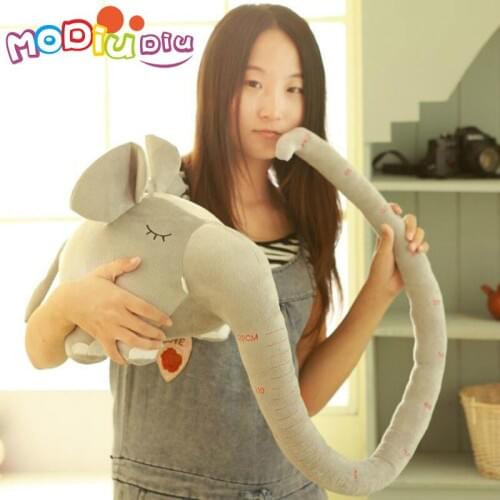 Clearence Elephant Plush Toys Soft Stuffed Animal Elephant Doll With Long Nose Scale Measuring Childrens Gift Present