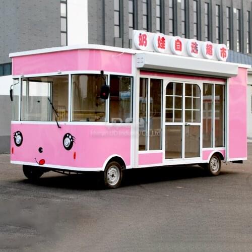 Mobile Shop Kiosk Vegetables Meat Snack Waffle House Food Truck Electric Coffee Catering Van