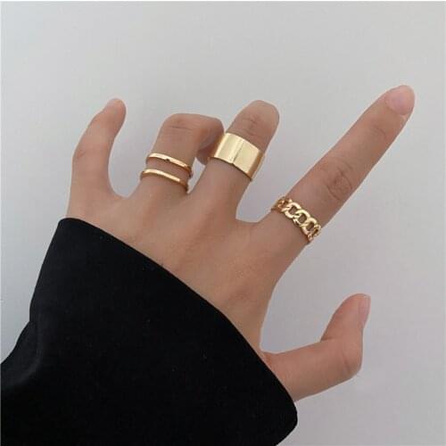 Fashion Simple Design Vintage Gold Color Butterfly Joint Rings Sets For Women Jewelry Korean Version Joint Rings Anillos Jewelry
