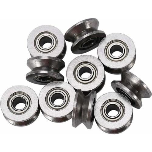 10pcs U624ZZ Ball Bearing Guide Pulley For Rail Track Linear Motion System 4*1