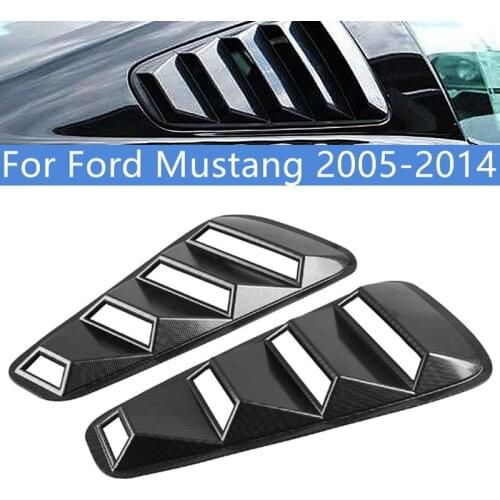Pair 1/4 Quarter Side Window Louvers Scoop Cover Vent For Ford Mustang 2005 2006 2007 2008 2009 2010