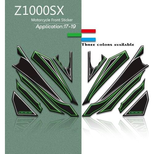 For Kawasaki Z1000SX 2017-2019 z1000 sx Motorcycle Front Fairing Motor Number Board 3D Gel Protector padDecorative Decal