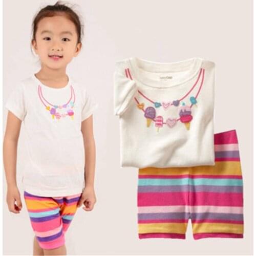 New 2pcs Baby Boys Kids Children Short Sleeve Cartoon Pajamas Sleepwear Homewear T-Shirt Top Pants Clothing Set Underwear