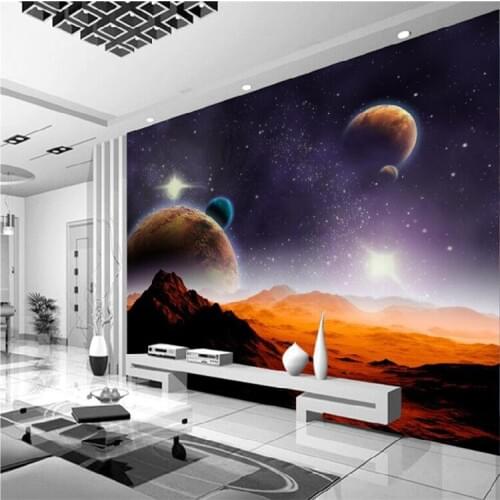 Custom mural 3D Stereo KTV bar wallpaper universe Nebula bedroom living room hotel personalized wallpaper ceiling mural