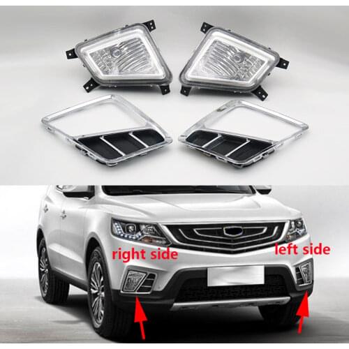 For Geely Vision X6 SUV 2016 2017 Emgrand X7 Auto Front Bumper Running Fog Light Turn Signal Lamp with Holder Cover