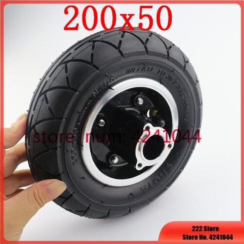8" Electric Scooter Tyre With Wheel Hub 200x50 Inflation Tyre&inner tube Electric Vehicle Aluminium Alloy Wheel Pneumatic tires