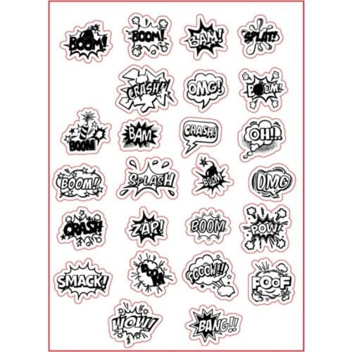 E7CB Boom Silicone Clear Seal Stamp DIY Scrapbooking Embossing Photo Album Decorative Paper Card