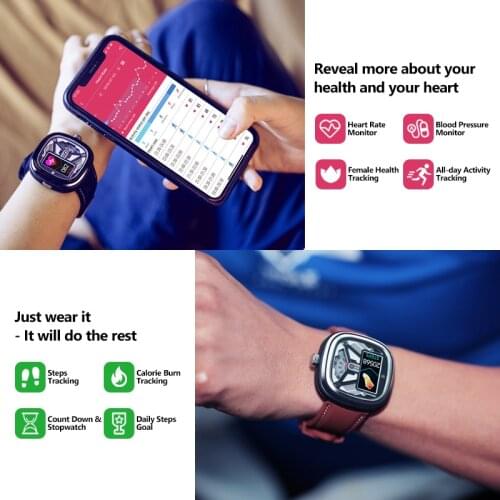 Zeblaze Hybrid 2 Smartwatch Heart Rate Blood Pressure 50M Waterproof Exercise Tracking Smart Notifications Smart Watch